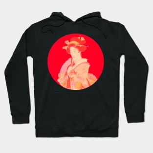 Japanese Lady Red Classic Art Hoodie